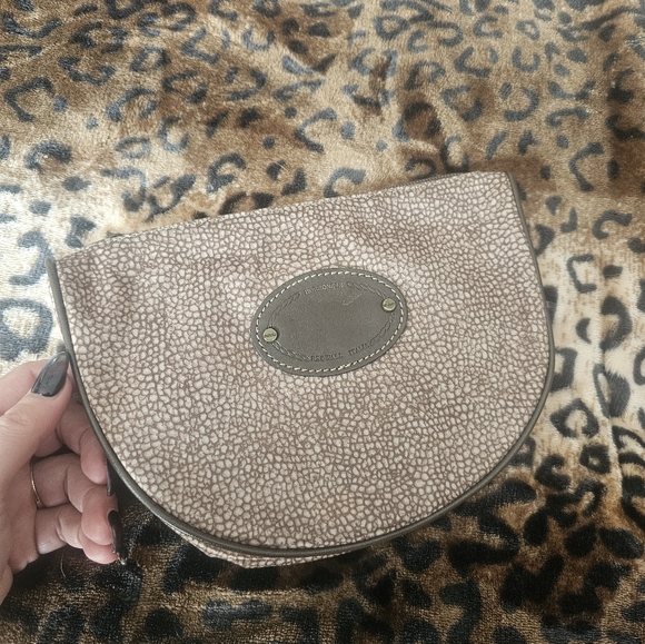 Borbonese makeup/clutch bag, color-brown fur #Vintage - Picture 7 of 7